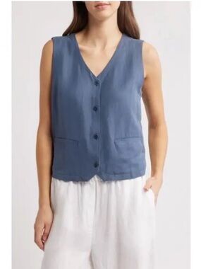 NWT EILEEN FISHER Organic Cotton & Silk Vest